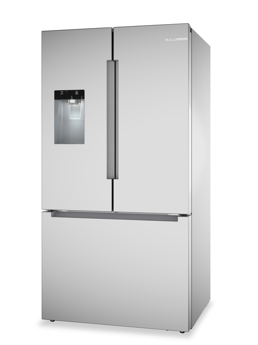Réfrigérateur de 36 pi3 à portes françaises et cuisinière électrique de 4,6 pi3 de Bosch - acier inoxydable