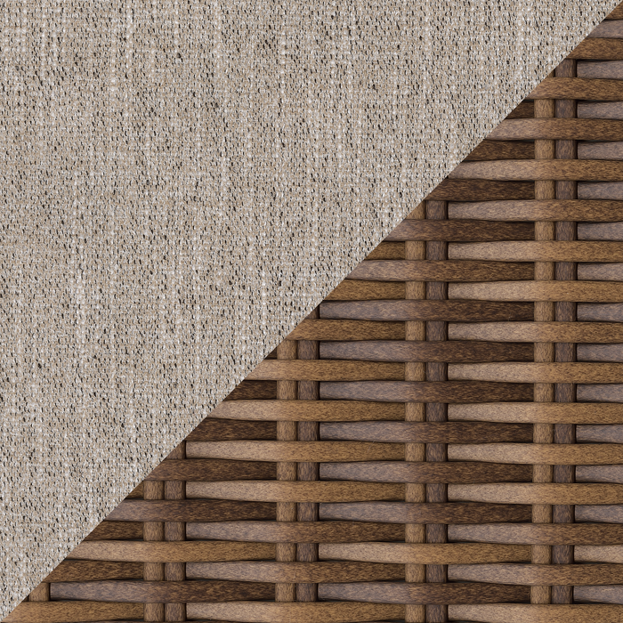 Ensemble Banff 3 pièces pour la terrasse à l’extérieur avec 2 causeuses et un fauteuil en coin, résistant aux intempéries - naturel et beige