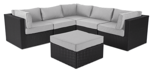  Ensemble Barbados 5 pièces pour la terrasse - gris