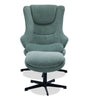 Bliss 29.1” Chenille Fabric Stress Free Reclining Occasional Chair with Footrest - Green | Fauteuil d’appoint inclinable antistress Bliss de 29,1 po en tissu de chenille avec repose-pieds - vert