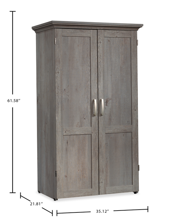 Armoire décorative de rangement Boon de 35,12 po avec surface de travail pliable - chêne mystique