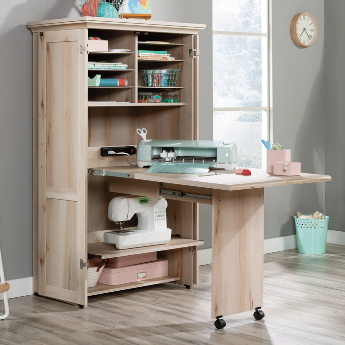 Armoire décorative de rangement Boon de 35,12 po avec surface de travail pliable - érable Pacifique