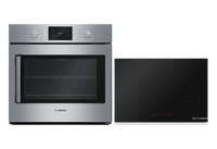 Surface de cuisson à induction de 30 po et four mural électrique de 4,6 pi3 de Bosch - noir et acier inoxydable