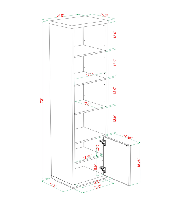 Meuble audio-vidéo Brenner de 104 po 3 pièces avec rangement pour téléviseurs jusqu’à 60 po - anthracite 