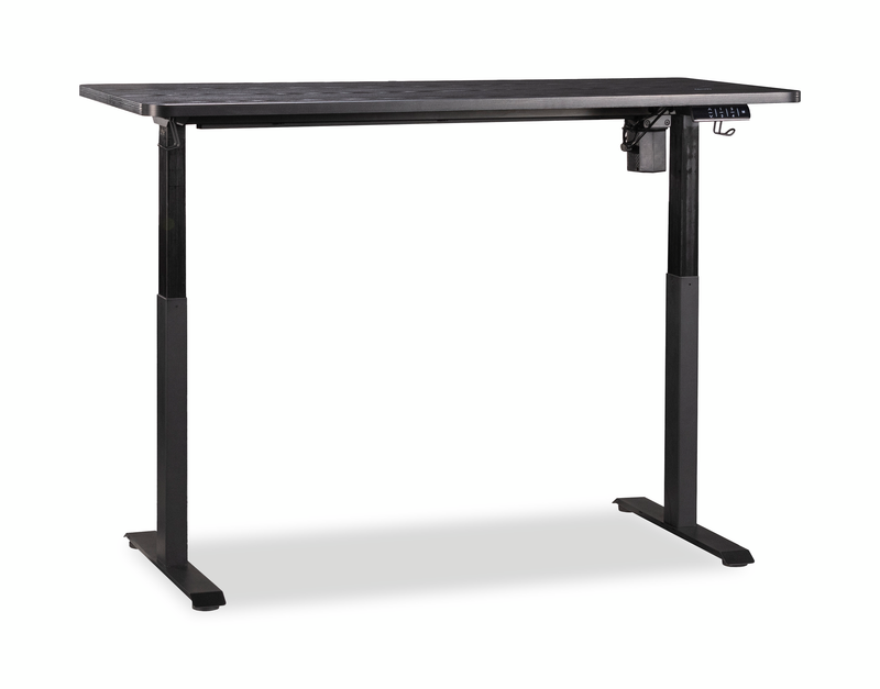 Bureau Caelen de 59,84 po à hauteur réglable - noir