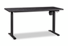 Bureau Caelen de 59,84 po à hauteur réglable - noir