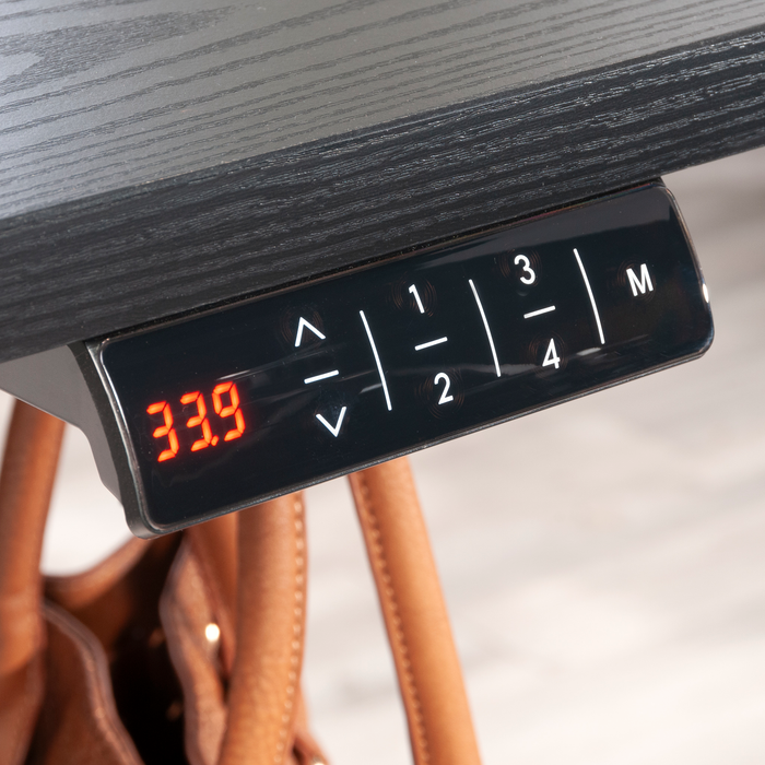 Bureau Caelen de 59,84 po à hauteur réglable - noir