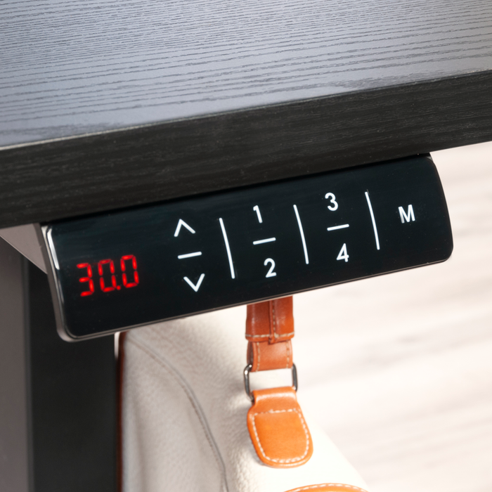 Bureau Caelen de 47,24 po à hauteur réglable - noir