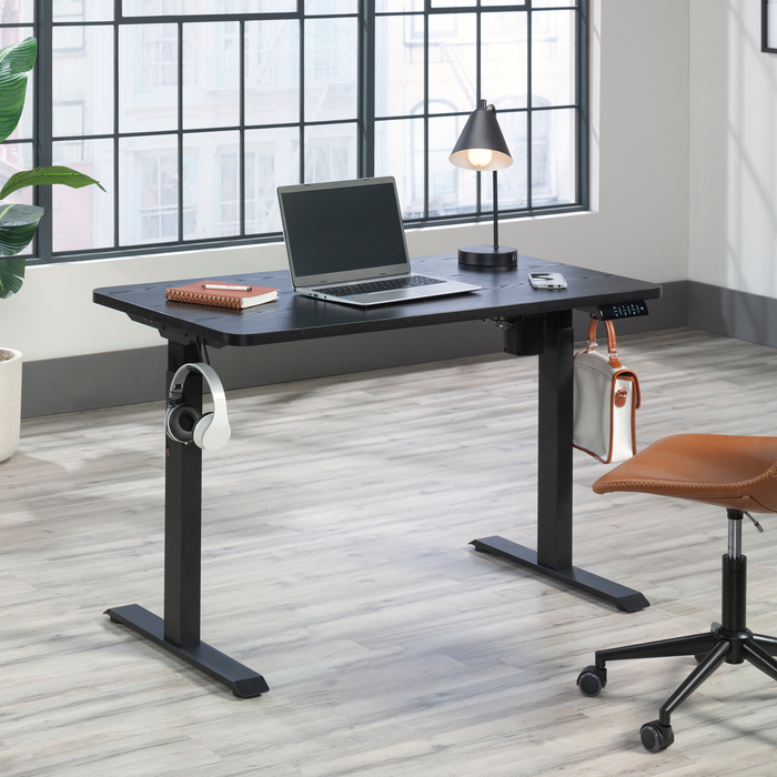 Bureau Caelen de 47,24 po à hauteur réglable - noir