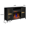 Cayman 54” Contemporary Electric Fireplace TV Stand for TVs up to 58” – Dark Walnut | Meuble pour téléviseur contemporain Cayman de 54 po avec foyer électrique pour téléviseurs jusqu’à 58 po - noyer foncé