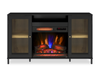Cayman 54” Contemporary Electric Fireplace TV Stand for TVs up to 58” – Dark Walnut | Meuble pour téléviseur contemporain Cayman de 54 po avec foyer électrique pour téléviseurs jusqu’à 58 po - noyer foncé