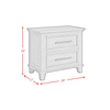 Celine Bedside 2-Drawer Nightstand, 28"W x 26"H – Ivory | Table de nuit Celine de 28 po (L) x 26 po (H) à 2 tiroirs - ivoire