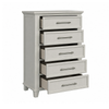 Celine Bedroom Chest of Drawers, 5-Drawer, 35"W x 51"H – Ivory | Commode verticale de chambre à coucher Celine de 35 po (L) x 51 po (H) à 5 tiroirs - ivoire