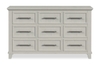 Celine Bedroom 9-Drawer Dresser, 64"W x 38"H - Ivory | Commode de chambre à coucher Celine de 64 po (L) x 38 po (H) à 9 tiroirs - ivoire