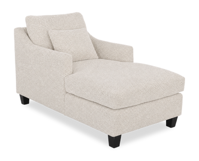 Made in Canada Sofa Lab Customizable 36" Fabric Accent Chaise with Wood Legs – Teddy Riverrock  | Fauteuil long d’appoint personnalisable de Sofa Lab de 36 po fabriqué au Canada en tissu avec pattes en bois - Teddy Riverrock