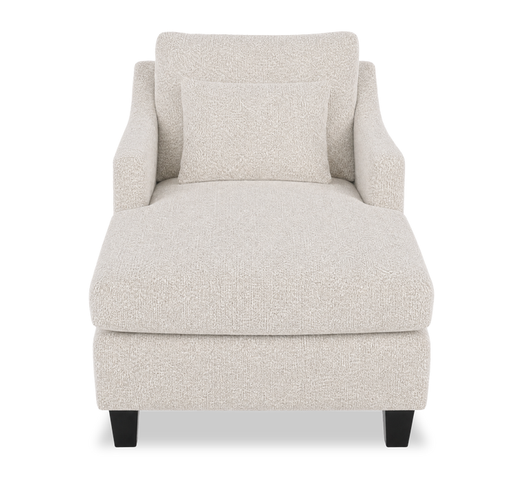Fauteuil long d’appoint personnalisable de Sofa Lab de 36 po fabriqué au Canada en tissu avec pattes en bois - Teddy Riverrock