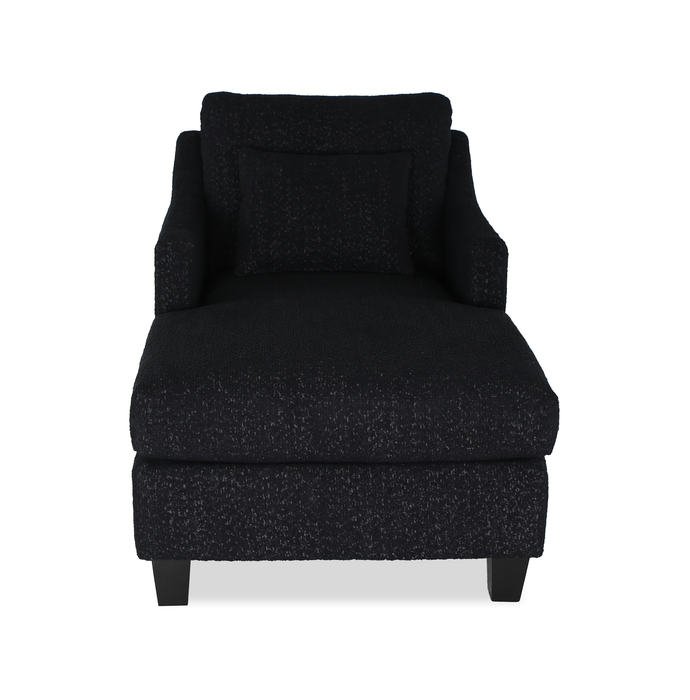 Fauteuil long d’appoint personnalisable de Sofa Lab de 36 po fabriqué au Canada en tissu avec pattes en bois - Teddy Raven 