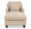 Made in Canada Sofa Lab Customizable 36" Fabric Accent Chaise with Wood Legs – Plush Parchment  | Fauteuil long d’appoint personnalisable de Sofa Lab de 36 po fabriqué au Canada en tissu avec pattes en bois - Plush Parchment