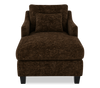 Made in Canada Sofa Lab Customizable 36" Fabric Accent Chaise with Wood Legs – Plush Chocolate | Fauteuil long d’appoint personnalisable de Sofa Lab de 36 po fabriqué au Canada en tissu avec pattes en bois - Plush Chocolate