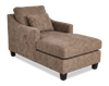 Fauteuil long d’appoint personnalisable de Sofa Lab de 36 po fabriqué au Canada en tissu avec pattes en bois - Chenille Praline