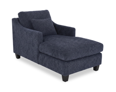 Made in Canada Sofa Lab Customizable 36" Fabric Accent Chaise with Wood Legs – Chenille Pacific | Fauteuil long d’appoint personnalisable de Sofa Lab de 36 po fabriqué au Canada en tissu avec pattes en bois - Chenille Pacific