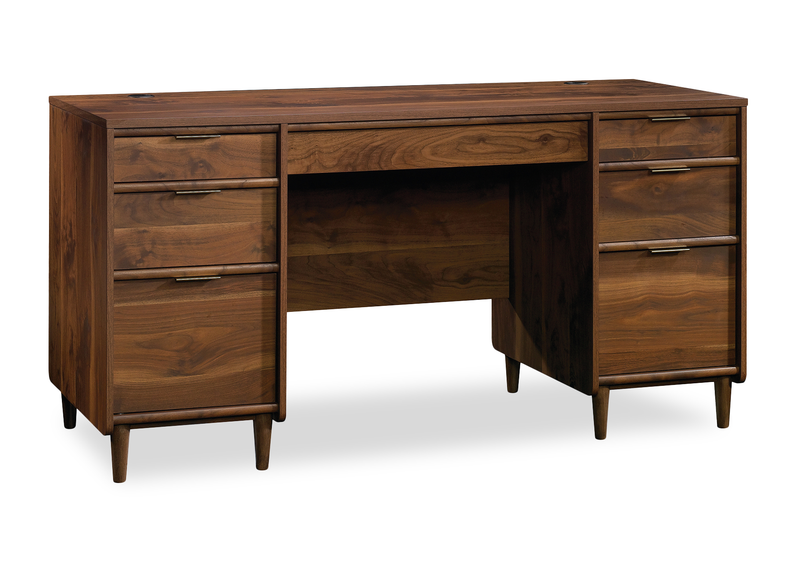 Bureau de direction Clifford Place de 59,06 po à 6 tiroirs - noyer majestueux