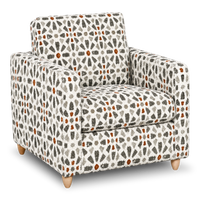  Fauteuil d’appoint personnalisable Club de Sofa Lab de 36 po fabriqué au Canada en tissu avec pattes en bois - tissu décoratif Copper
