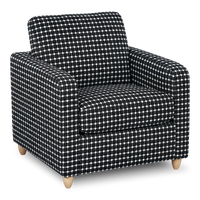  Fauteuil d’appoint personnalisable Club de Sofa Lab de 36 po fabriqué au Canada en tissu avec pattes en bois - tissu décoratif Panda