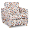 Fauteuil d’appoint personnalisable Club de Sofa Lab de 36 po fabriqué au Canada en tissu avec pattes en bois - tissu décoratif Rose 