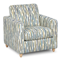  Fauteuil d’appoint personnalisable Club de Sofa Lab de 36 po fabriqué au Canada en tissu avec pattes en bois - tissu décoratif Capri