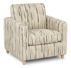 Fauteuil d’appoint personnalisable Club de Sofa Lab de 36 po fabriqué au Canada en tissu avec pattes en bois - tissu décoratif Mineral