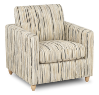 Fauteuil d’appoint personnalisable Club de Sofa Lab de 36 po fabriqué au Canada en tissu avec pattes en bois - tissu décoratif Mineral