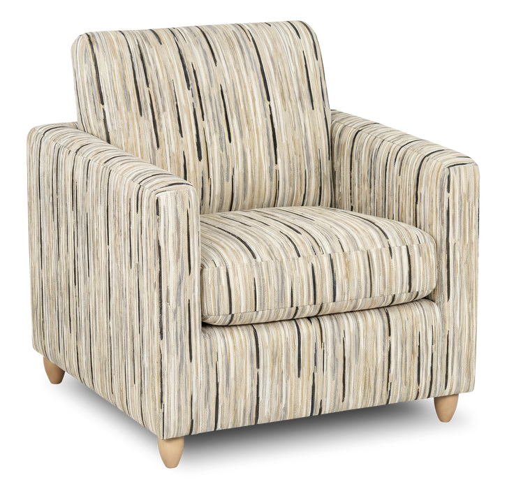 Fauteuil d’appoint personnalisable Club de Sofa Lab de 36 po fabriqué au Canada en tissu avec pattes en bois - tissu décoratif Mineral