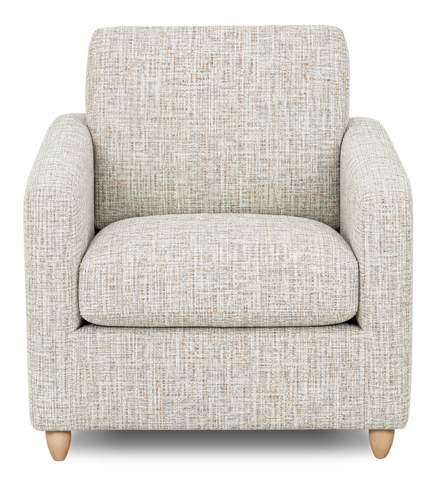 Fauteuil d’appoint personnalisable Club de Sofa Lab de 36 po fabriqué au Canada en tissu avec pattes en bois - tissu décoratif Rust