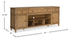 Clyde 81” TV Stand with Storage and Cable Management for TVs up to 90” – Golden Oak | Meuble pour téléviseur Clyde de 81 po avec rangement et système de gestion des câbles pour téléviseurs jusqu’à 90 po - chêne doré