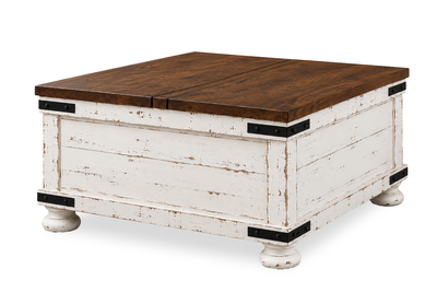 Croft 36” Country-Style Lift-Top Coffee Table with Storage - Mocha | Table à café Croft de 36 po de style champêtre avec dessus relevable et rangement - moka