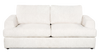 Made in Canada Customizable Sofa Lab Curve 86" Fabric Condo Sofa  – Teddy Snow | Sofa personnalisable Curve de Sofa Lab de 86 po de format condo fabriqué au Canada en tissu - Teddy Snow