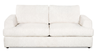 Made in Canada Customizable Sofa Lab Curve 86" Fabric Condo Sofa  – Teddy Snow | Sofa personnalisable Curve de Sofa Lab de 86 po de format condo fabriqué au Canada en tissu - Teddy Snow