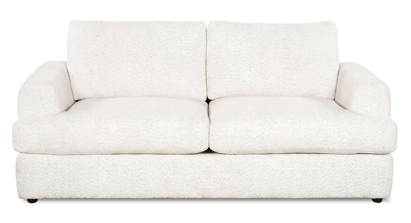 Sofa personnalisable Curve de Sofa Lab de 86 po de format condo fabriqué au Canada en tissu - Teddy Snow