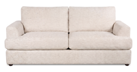  Sofa personnalisable Curve de Sofa Lab de 86 po de format condo fabriqué au Canada en tissu - Chenille White