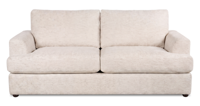 Made in Canada Customizable Sofa Lab Curve 86" Fabric Condo Sofa  – Chenille White | Sofa personnalisable Curve de Sofa Lab de 86 po de format condo fabriqué au Canada en tissu - Chenille White