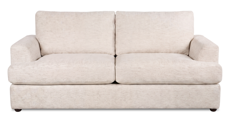 Sofa personnalisable Curve de Sofa Lab de 86 po de format condo fabriqué au Canada en tissu - Chenille White