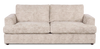 Sofa personnalisable Curve de Sofa Lab de 86 po de format condo fabriqué au Canada en tissu - Plush Parchment