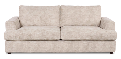 Made in Canada Customizable Sofa Lab Curve 86" Fabric Condo Sofa  – Plush Parchment | Sofa personnalisable Curve de Sofa Lab de 86 po de format condo fabriqué au Canada en tissu - Plush Parchment