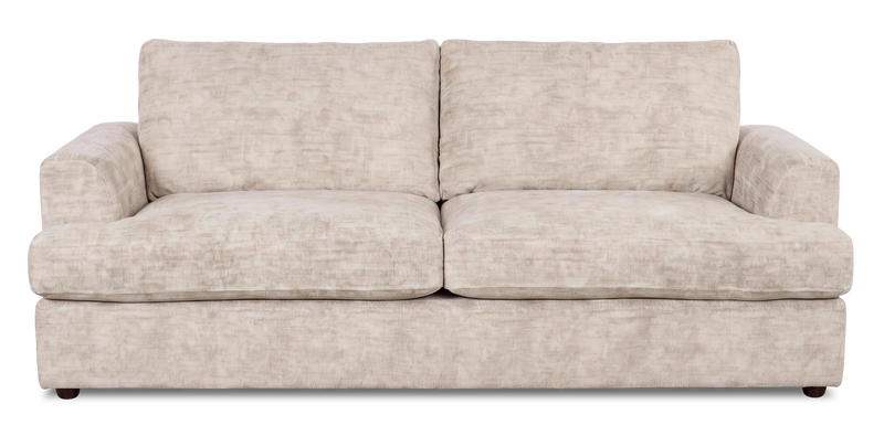 Sofa personnalisable Curve de Sofa Lab de 86 po de format condo fabriqué au Canada en tissu - Plush Parchment