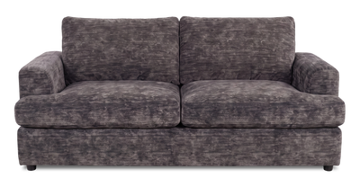 Made in Canada Customizable Sofa Lab Curve 86" Fabric Condo Sofa  – Plush Charcoal | Sofa personnalisable Curve de Sofa Lab de 86 po de format condo fabriqué au Canada en tissu - Plush Charcoal