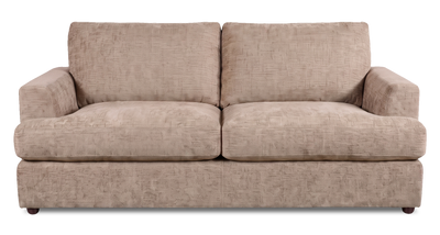 Made in Canada Customizable Sofa Lab Curve 86" Fabric Condo Sofa  – Chenille Praline | Sofa personnalisable Curve de Sofa Lab de 86 po de format condo fabriqué au Canada en tissu - Chenille Praline
