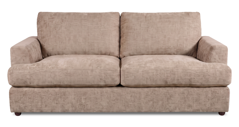 Sofa personnalisable Curve de Sofa Lab de 86 po de format condo fabriqué au Canada en tissu - Chenille Praline