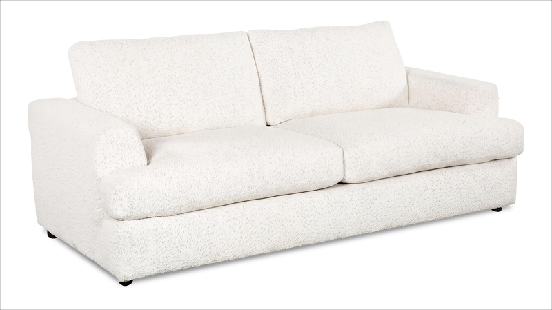 Sofa personnalisable Curve de Sofa Lab de 88 po fabriqué au Canada en tissu - Teddy Snow