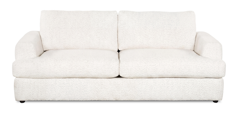 Sofa personnalisable Curve de Sofa Lab de 88 po fabriqué au Canada en tissu - Teddy Snow